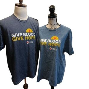 Blood donation Limited Edition T-shirt Pair of 2 Blue Size Large XLarge